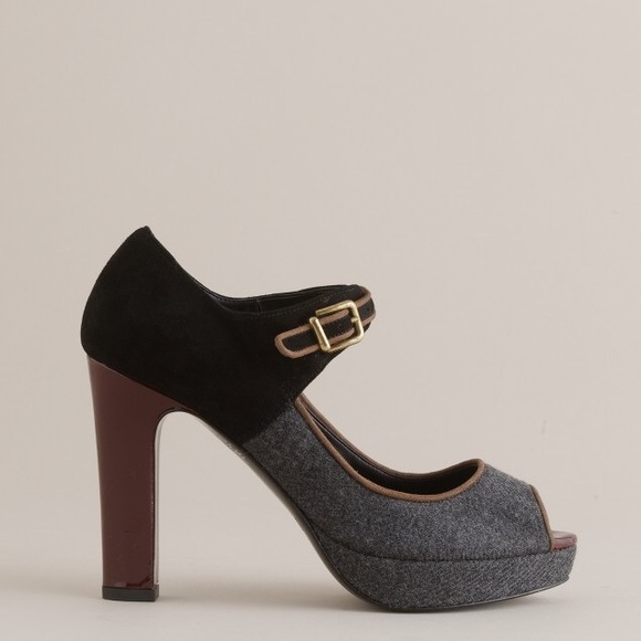 J.Crew Flannery Platform Peep Toe Pumps Size 6.5 - Picture 3 of 8